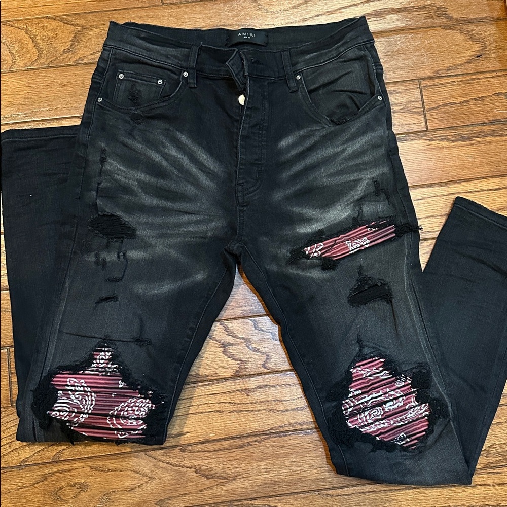 AMIRI Black Denim with Silver Buttons size 32